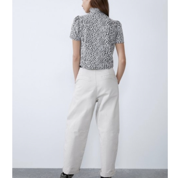 👕ZARA - Animal Print Blouse - Picture 5 of 11
